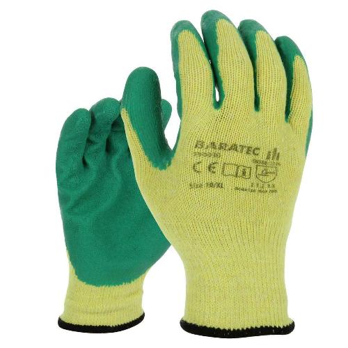 12 x Baratec Protective Latex Gripper Glove - Wet & Dry Conditions